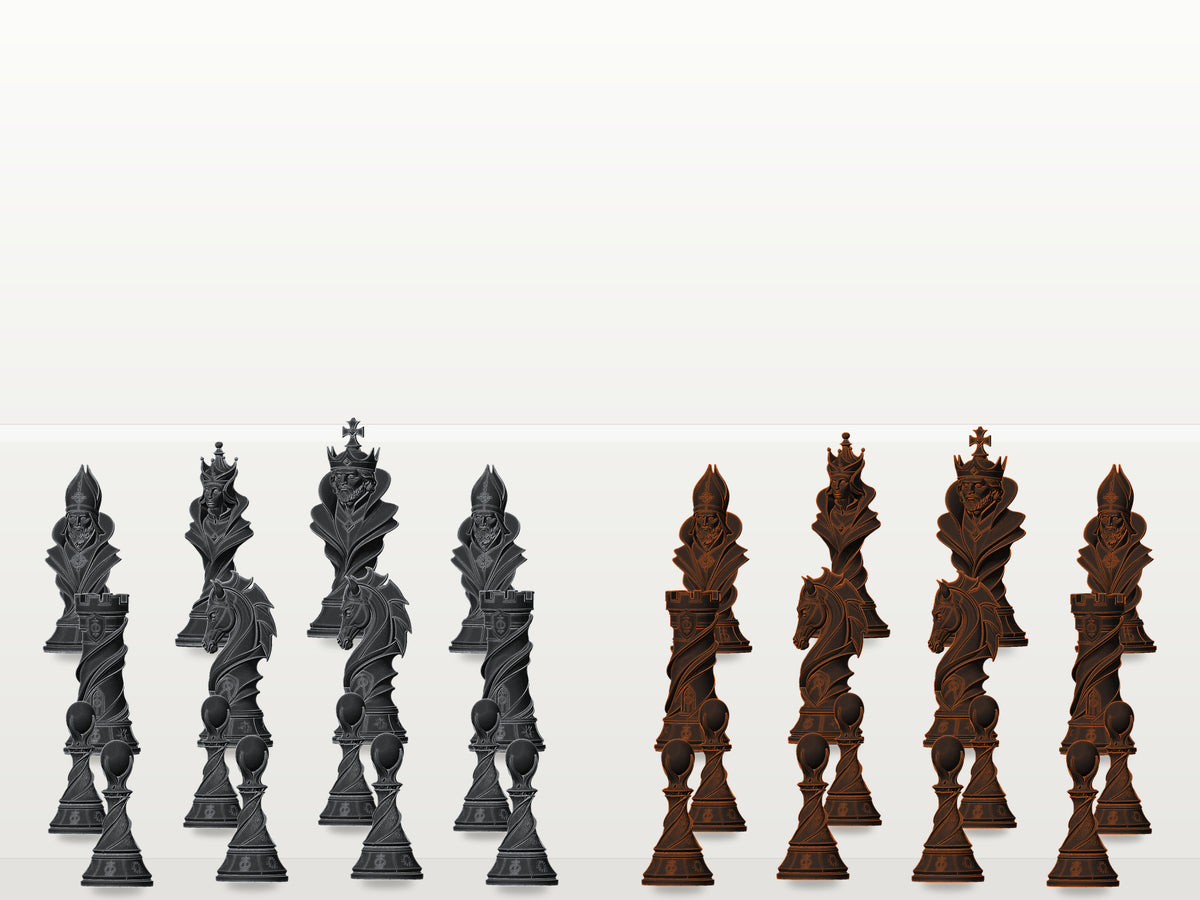 Smaragd-Marmor-Fantasy-Schachfigurenset – komplett 32-teilig – Ansicht 3