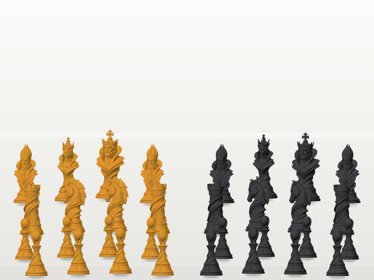Smaragd-Marmor-Fantasy-Schachfigurenset – komplett 32-teilig – Ansicht 5