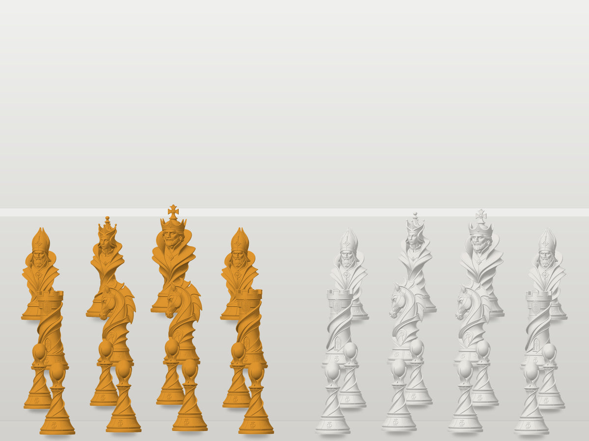 Smaragd-Marmor-Fantasy-Schachfigurenset – komplett 32-teilig – Ansicht 6