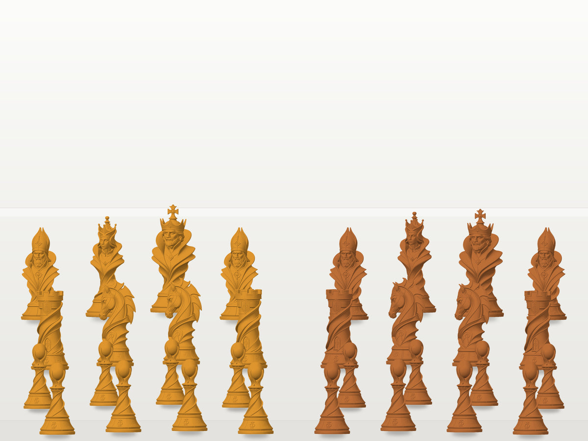Smaragd-Marmor-Fantasy-Schachfigurenset – komplett 32-teilig – Ansicht 7