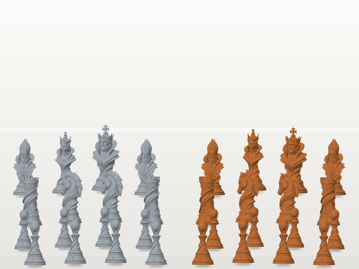 Smaragd-Marmor-Fantasy-Schachfigurenset – komplett 32-teilig – Ansicht 10