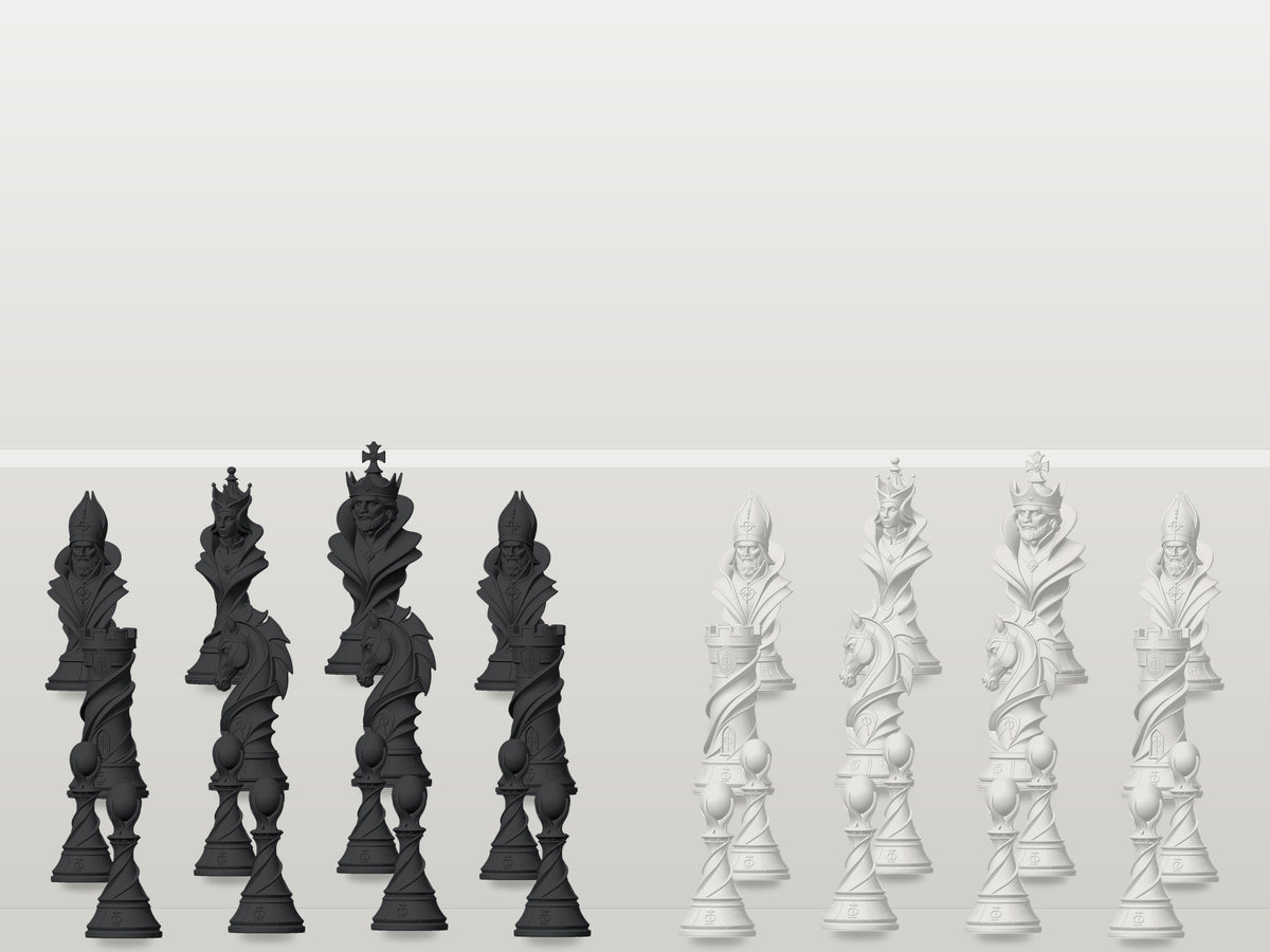 Smaragd-Marmor-Fantasy-Schachfigurenset – komplett 32-teilig – Ansicht 11