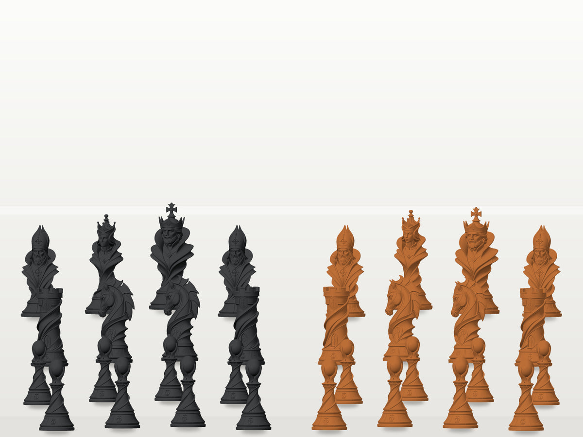 Smaragd-Marmor-Fantasy-Schachfigurenset – komplett 32-teilig – Ansicht 12