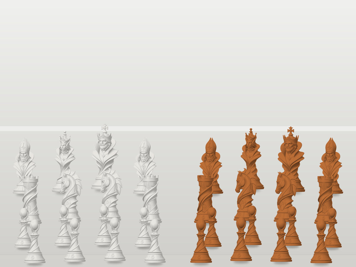 Smaragd-Marmor-Fantasy-Schachfigurenset – komplett 32-teilig – Ansicht 13