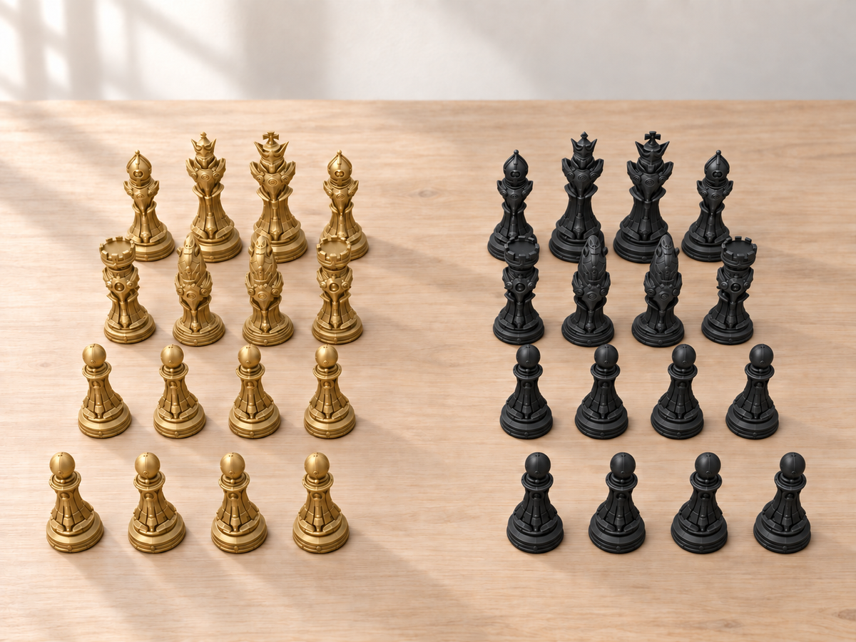 Royal Mech – Schachfigurenset mit 32 Figuren – Ansicht 5