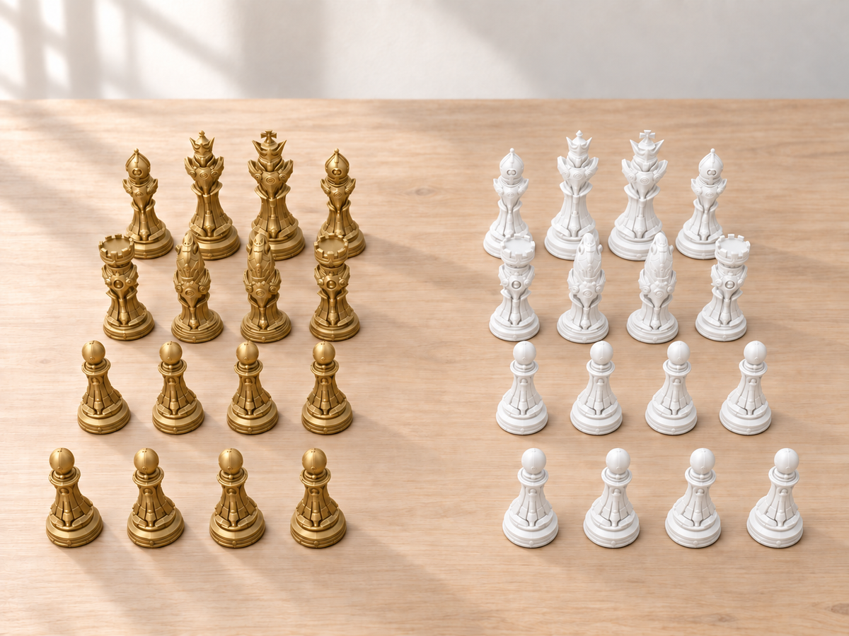 Royal Mech – Schachfigurenset mit 32 Figuren – Ansicht 6
