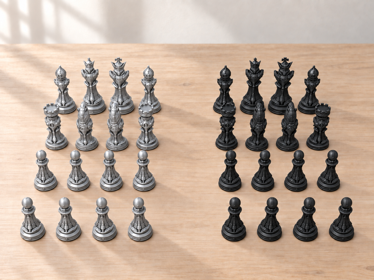 Royal Mech – Schachfigurenset mit 32 Figuren – Ansicht 8