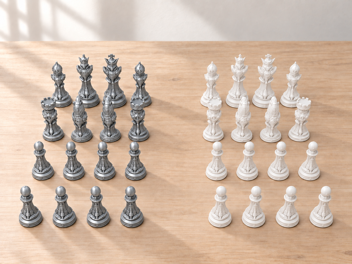 Royal Mech – Schachfigurenset mit 32 Figuren – Ansicht 9