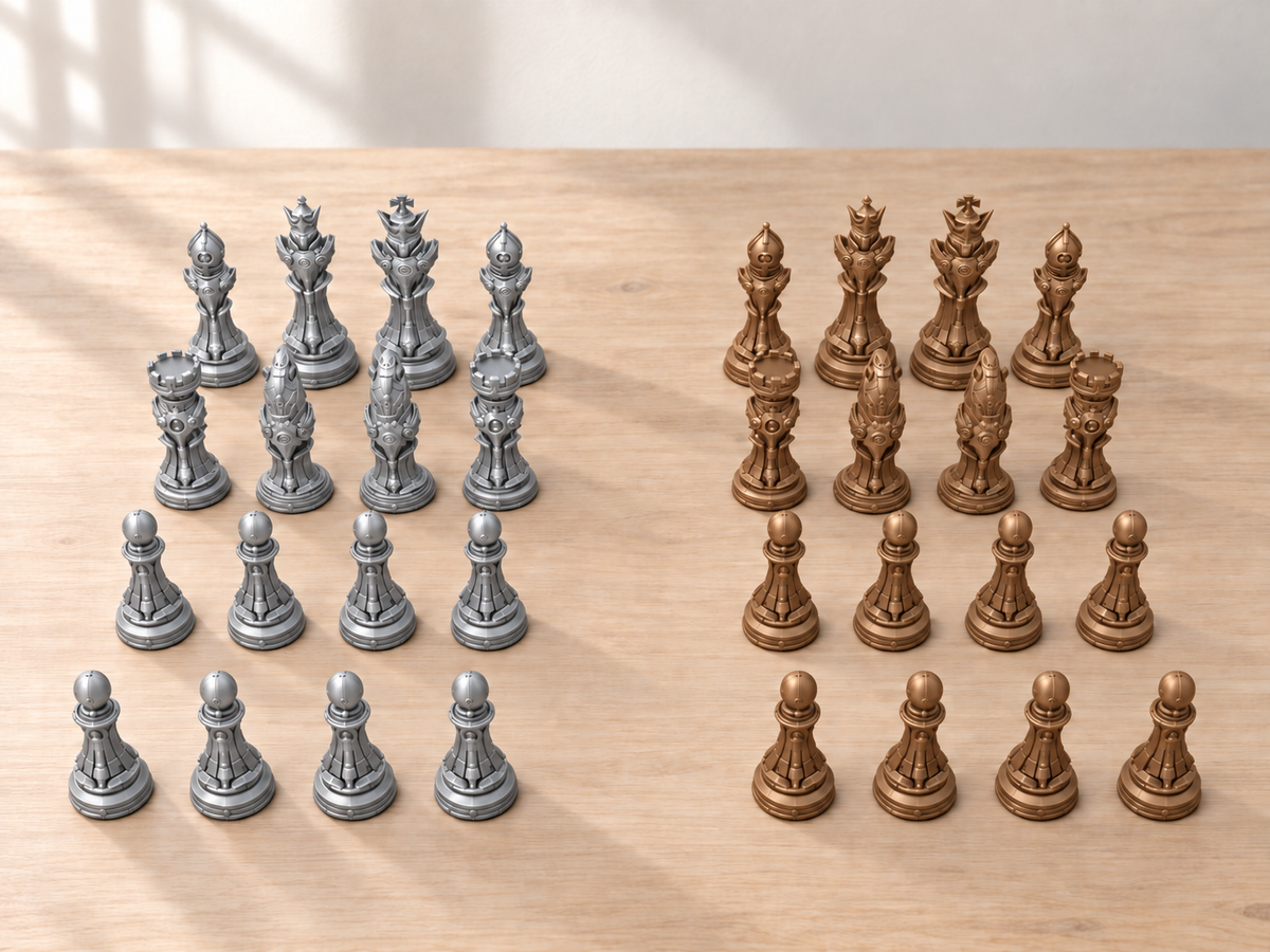 Royal Mech – Schachfigurenset mit 32 Figuren – Ansicht 10