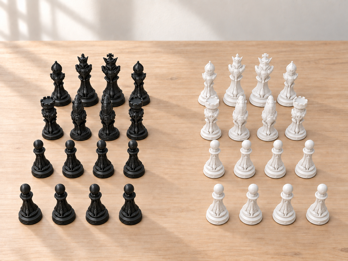 Royal Mech – Schachfigurenset mit 32 Figuren – Ansicht 11