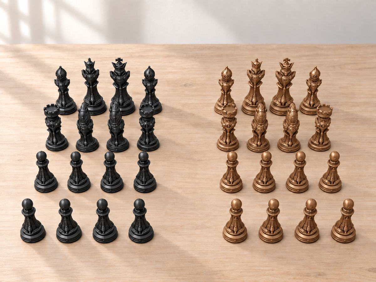 Royal Mech – Schachfigurenset mit 32 Figuren – Ansicht 12