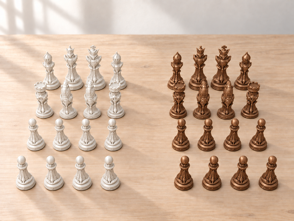 Royal Mech – Schachfigurenset mit 32 Figuren – Ansicht 13