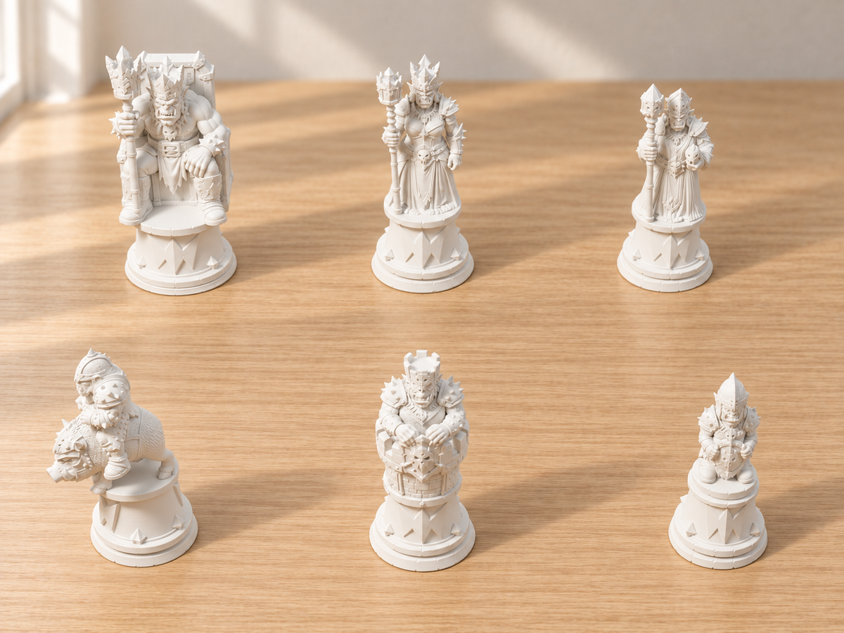 Orc-Crown Line – Schachfigurenset mit 32 Figuren – Ansicht 2