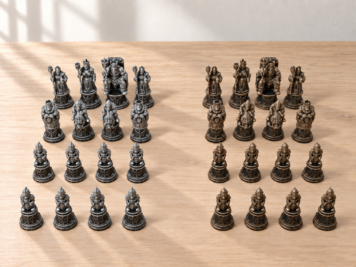 Orc-Crown Line – Schachfigurenset mit 32 Figuren – Ansicht 3