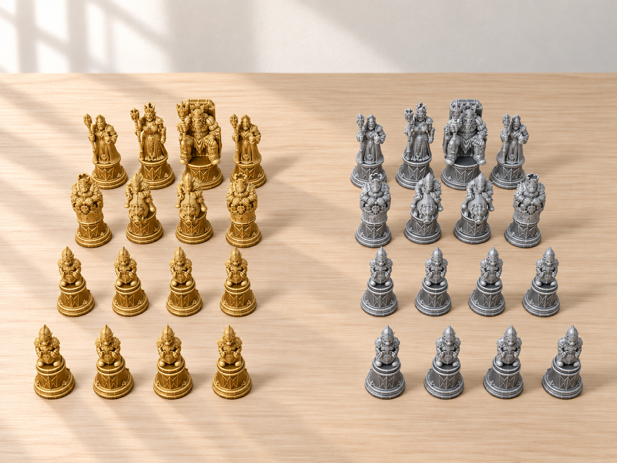 Orc-Crown Line – Schachfigurenset mit 32 Figuren – Ansicht 4