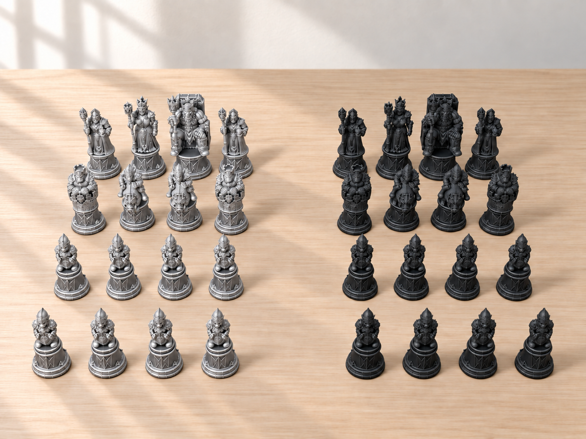 Orc-Crown Line – Schachfigurenset mit 32 Figuren – Ansicht 8