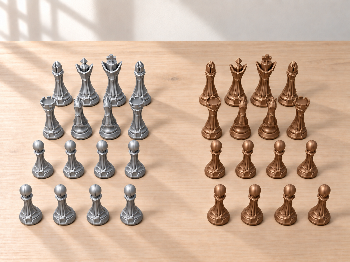 Pale Granite Line – Schachfigurenset mit 32 Figuren – Ansicht 10