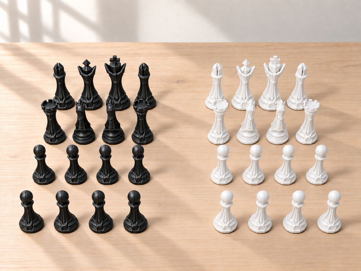 Pale Granite Line – Schachfigurenset mit 32 Figuren – Ansicht 11