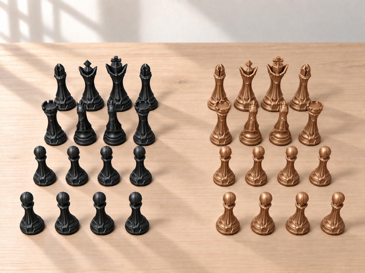 Pale Granite Line – Schachfigurenset mit 32 Figuren – Ansicht 12