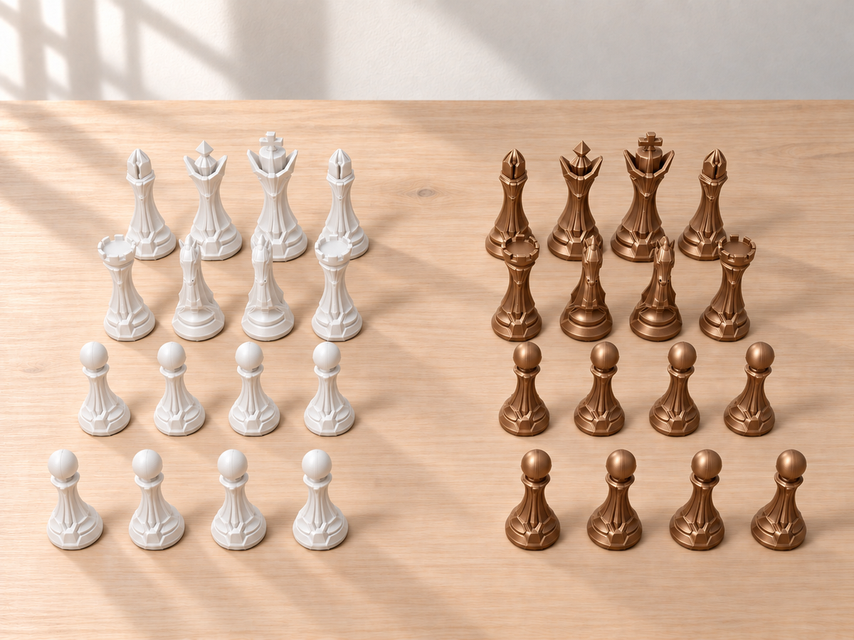 Pale Granite Line – Schachfigurenset mit 32 Figuren – Ansicht 13