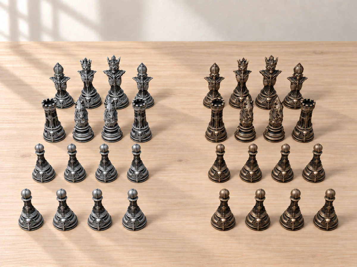 Grimm Hollow – Schachfigurenset mit 32 Figuren – Ansicht 3