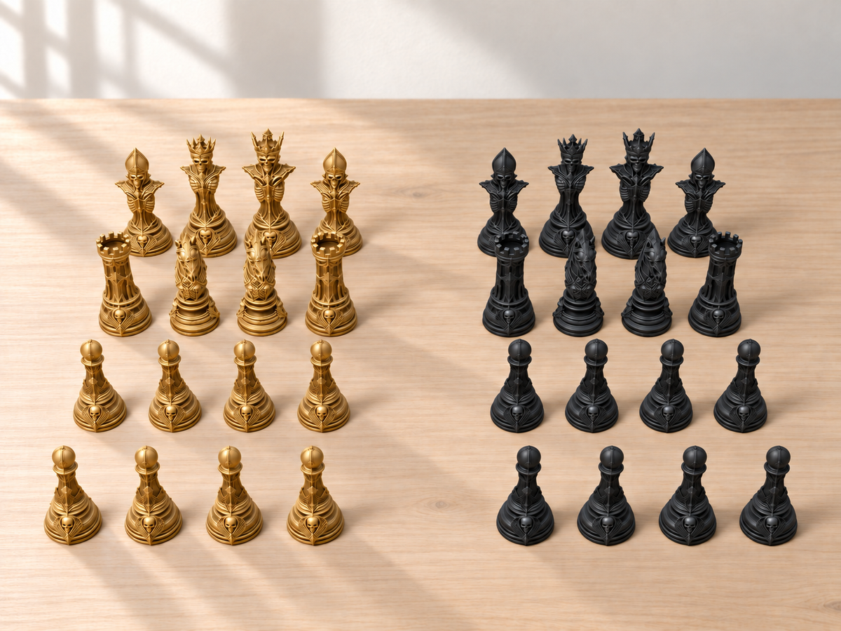 Grimm Hollow – Schachfigurenset mit 32 Figuren – Ansicht 5