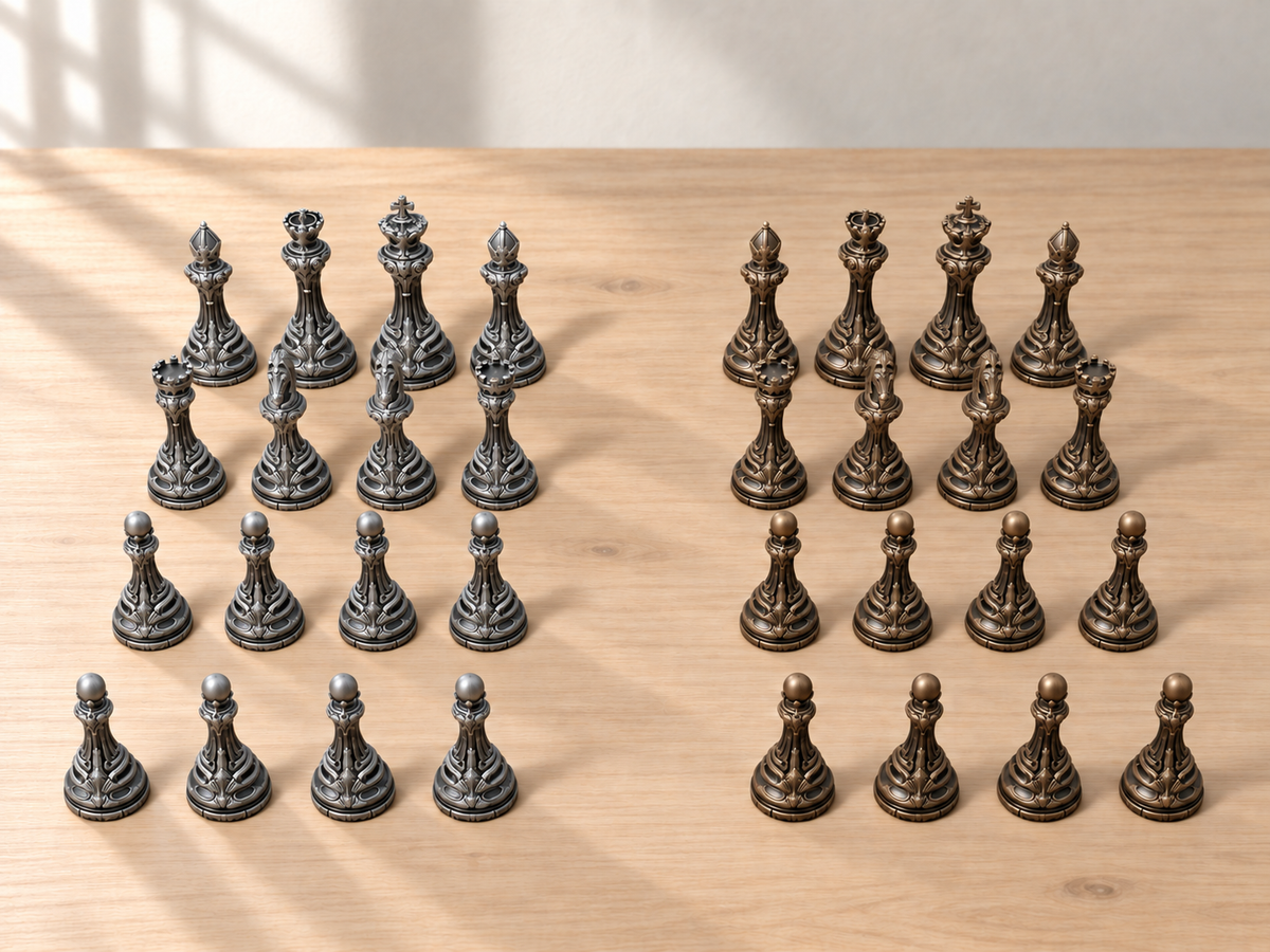 Auric Paragon Atelier – Schachfigurenset mit 32 Figuren – Ansicht 3