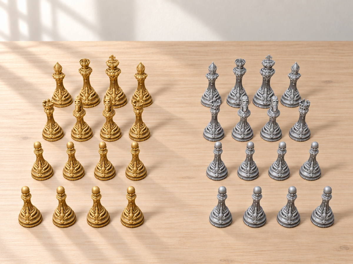 Auric Paragon Atelier – Schachfigurenset mit 32 Figuren – Ansicht 4