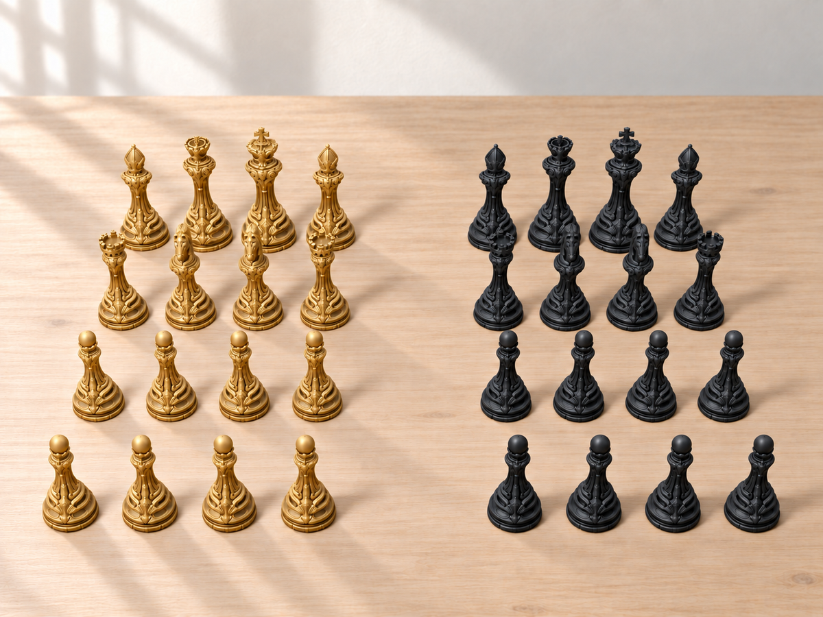 Auric Paragon Atelier – Schachfigurenset mit 32 Figuren – Ansicht 5
