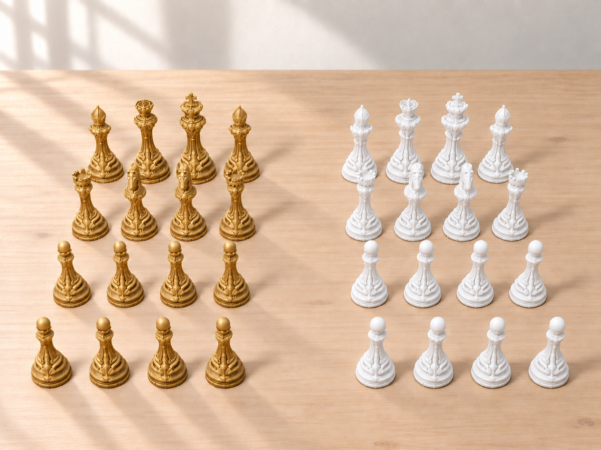 Auric Paragon Atelier – Schachfigurenset mit 32 Figuren – Ansicht 6