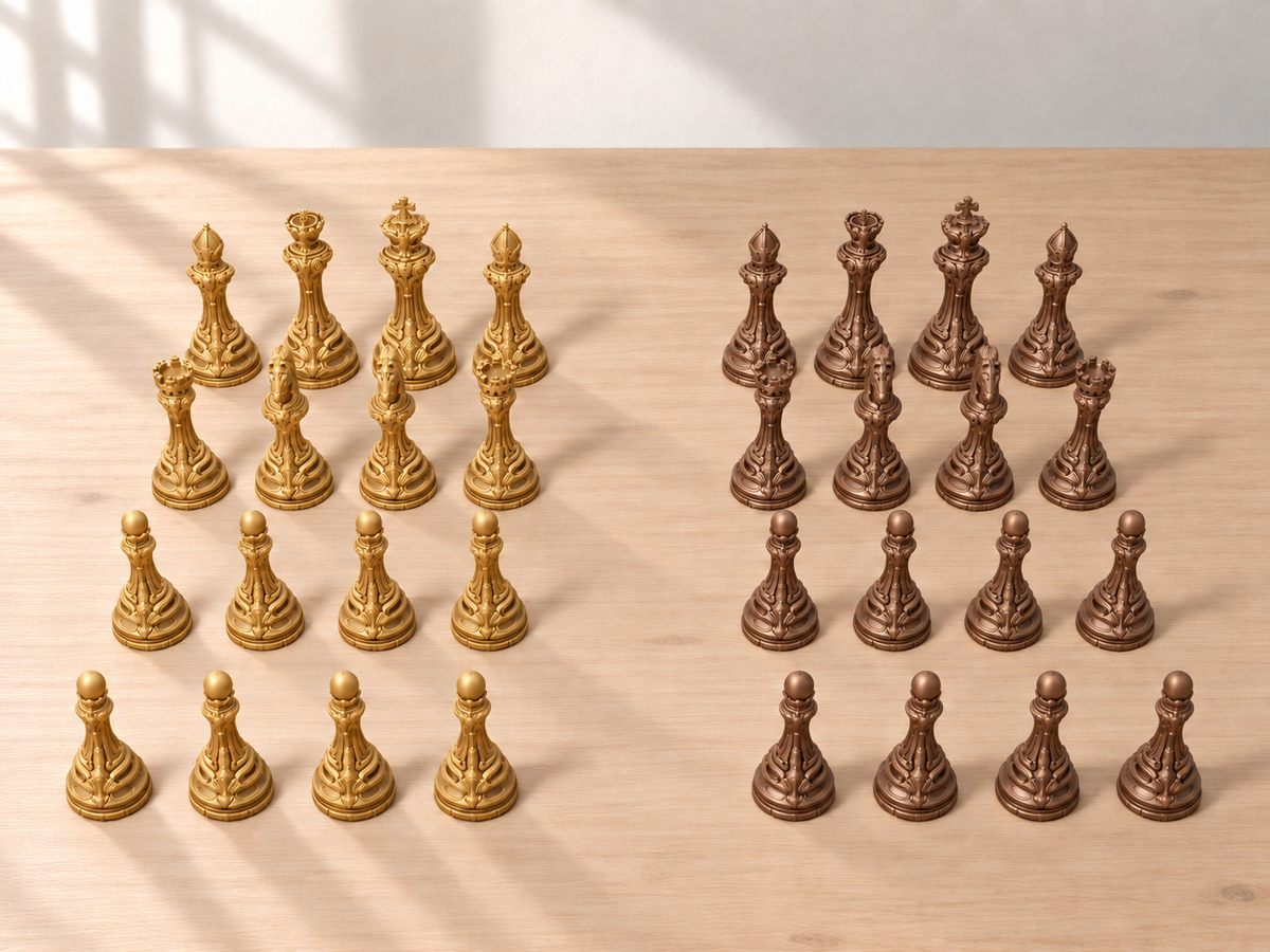 Auric Paragon Atelier – Schachfigurenset mit 32 Figuren – Ansicht 7