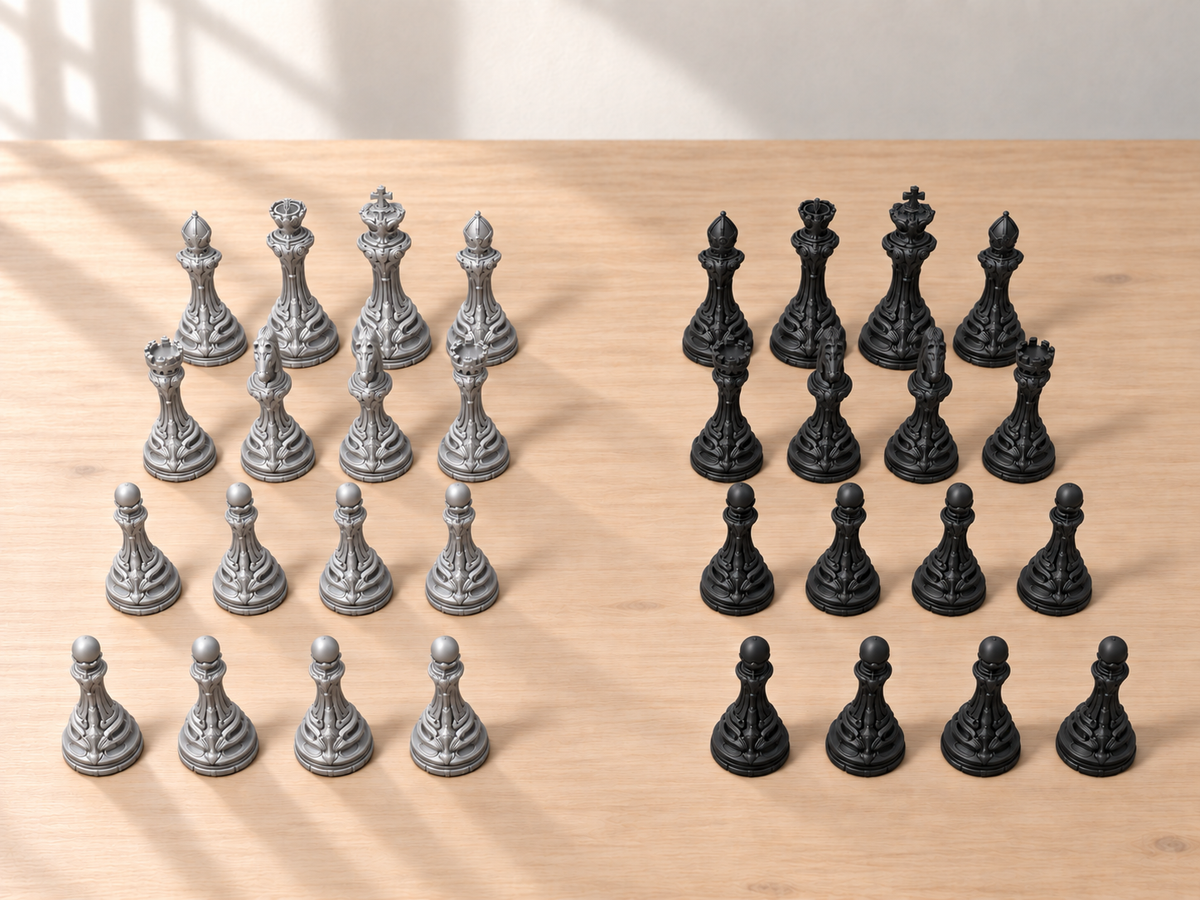 Auric Paragon Atelier – Schachfigurenset mit 32 Figuren – Ansicht 8