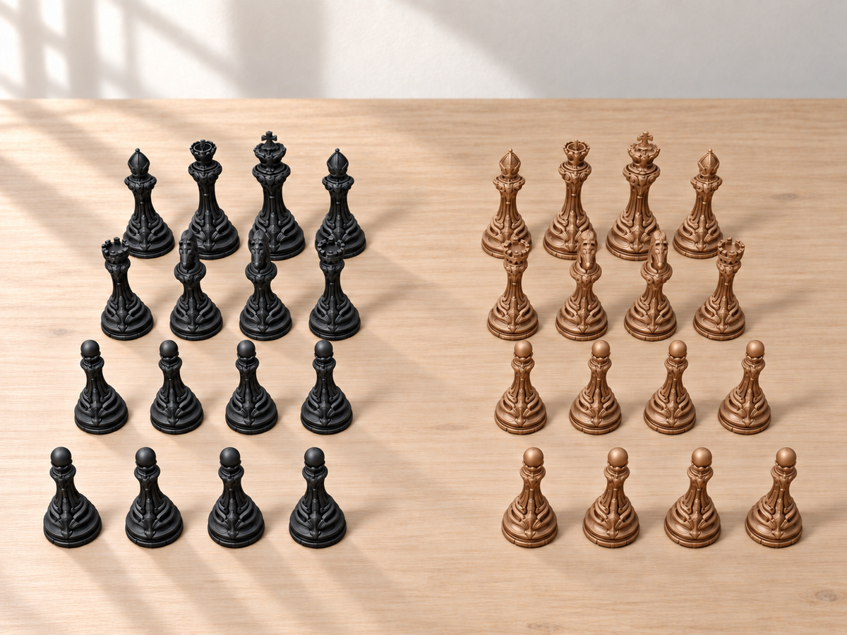 Auric Paragon Atelier – Schachfigurenset mit 32 Figuren – Ansicht 12