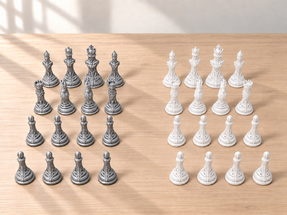 Umbral Crown Atelier – Schachfigurenset mit 32 Figuren – Ansicht 9