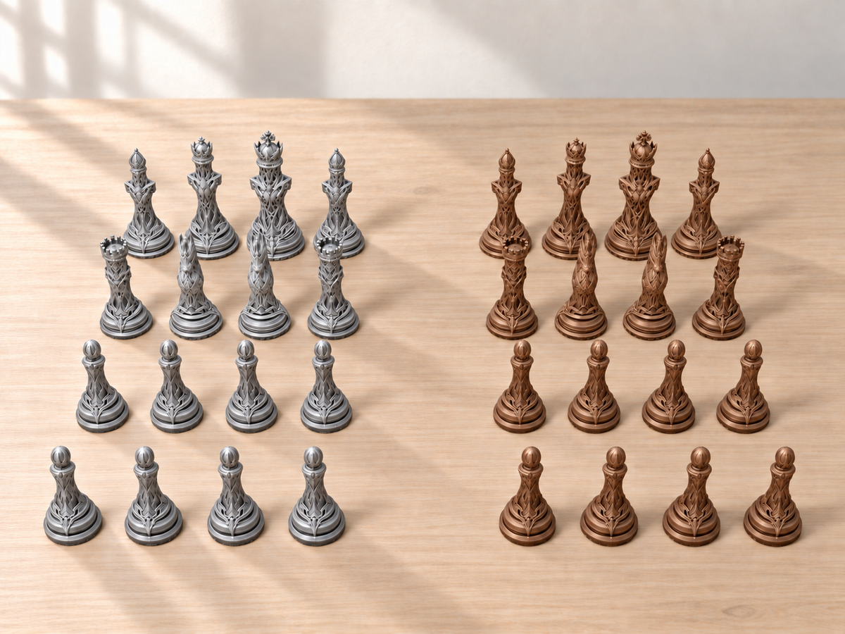 Umbral Crown Atelier – Schachfigurenset mit 32 Figuren – Ansicht 10