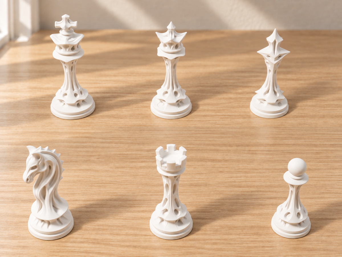 Ivory Sanctum – Schachfigurenset mit 32 Figuren – Ansicht 2