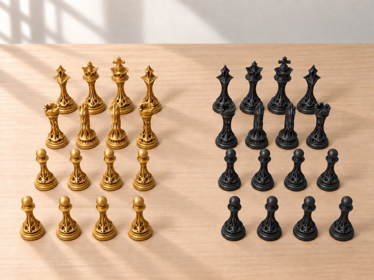 Ivory Sanctum – Schachfigurenset mit 32 Figuren – Ansicht 5
