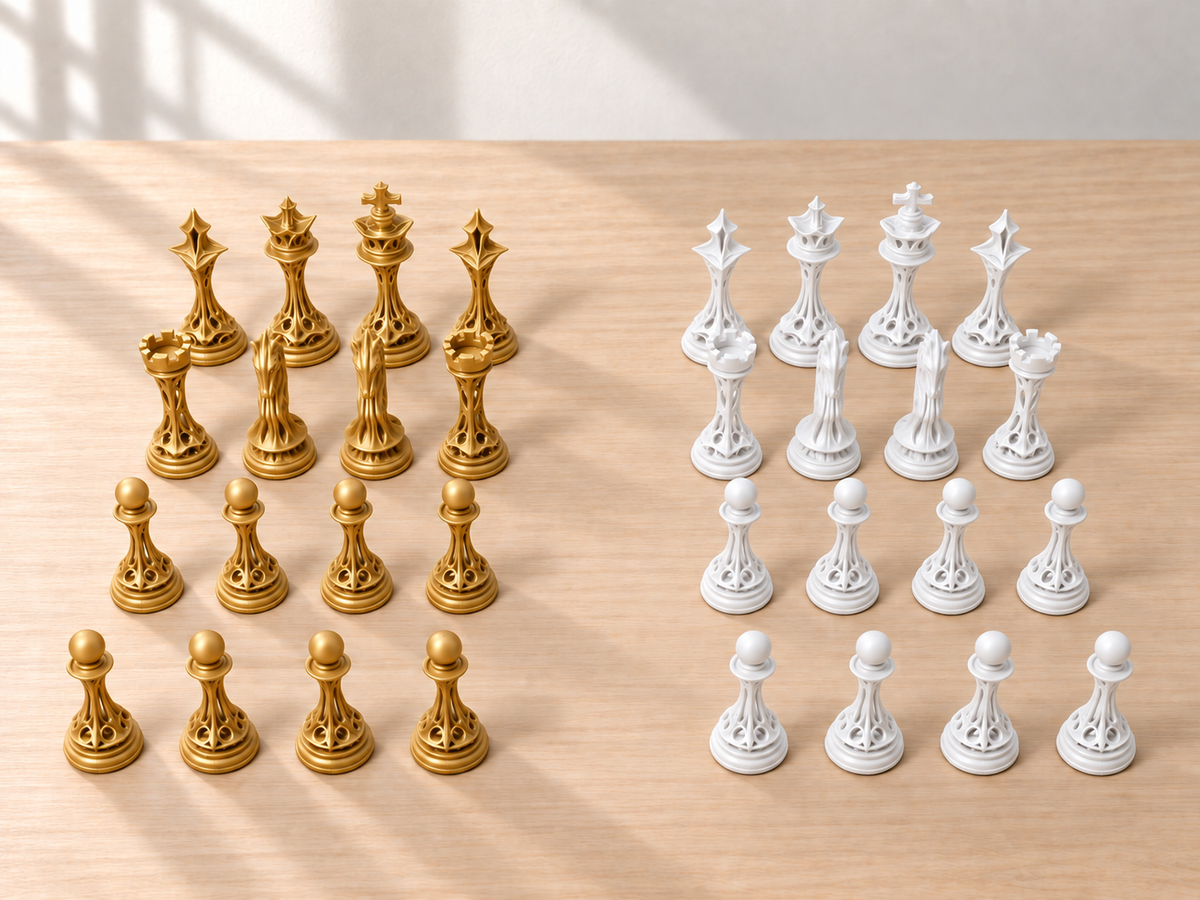 Ivory Sanctum – Schachfigurenset mit 32 Figuren – Ansicht 6