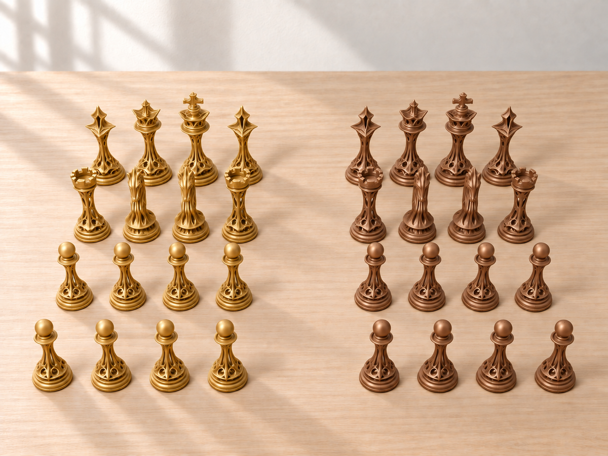 Ivory Sanctum – Schachfigurenset mit 32 Figuren – Ansicht 7