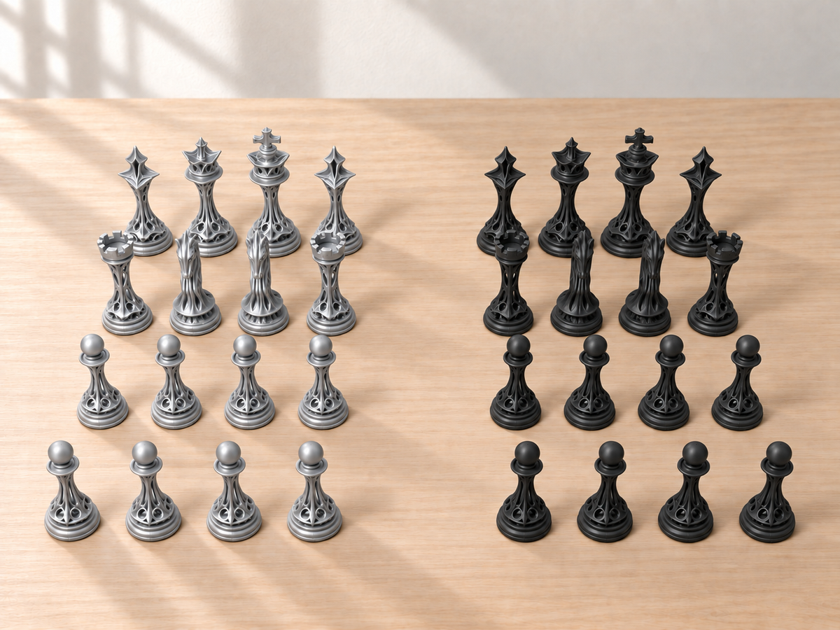 Ivory Sanctum – Schachfigurenset mit 32 Figuren – Ansicht 8