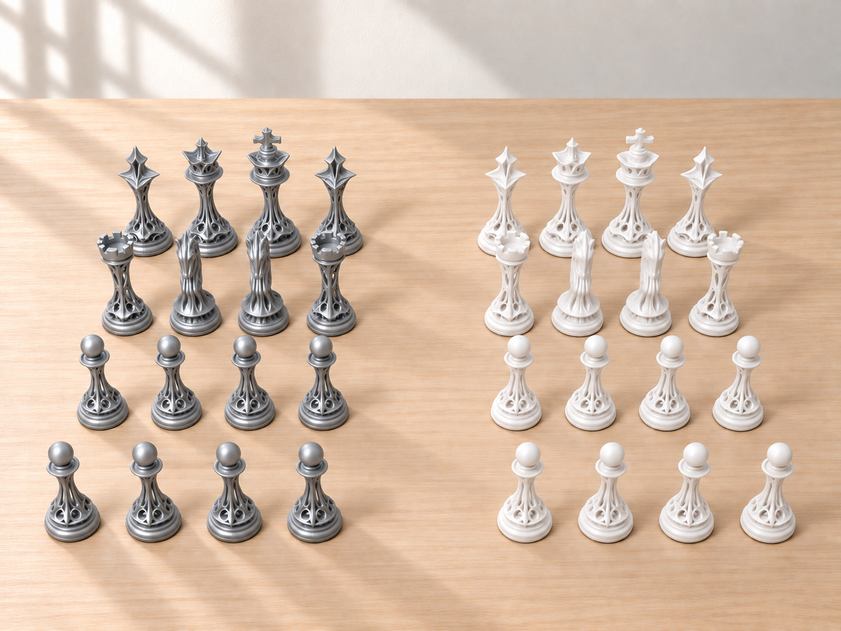 Ivory Sanctum – Schachfigurenset mit 32 Figuren – Ansicht 9