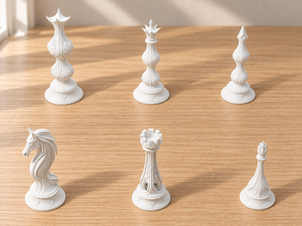 Nightgold Atelier – Schachfigurenset mit 32 Figuren – Ansicht 2