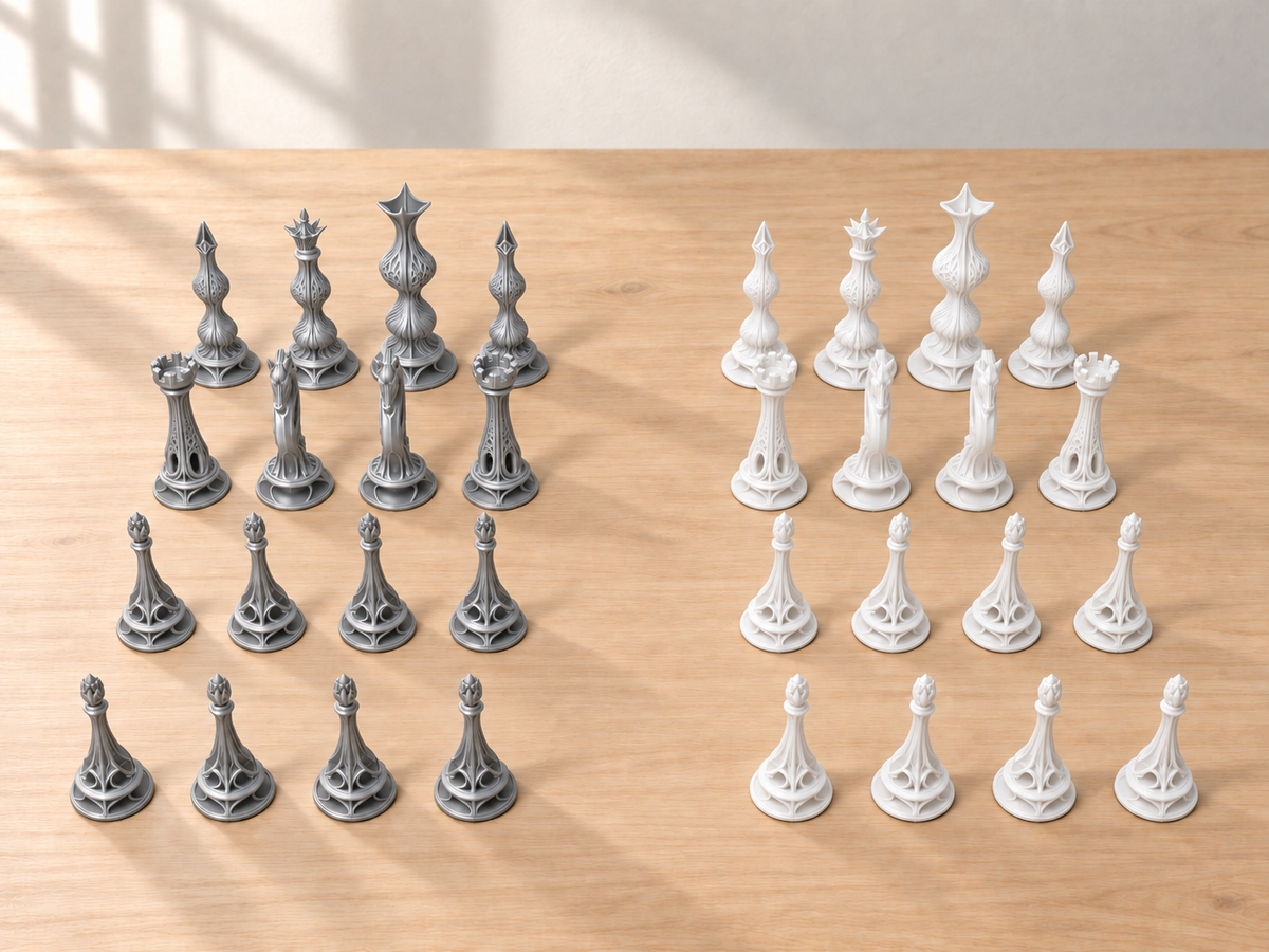 Nightgold Atelier – Schachfigurenset mit 32 Figuren – Ansicht 9