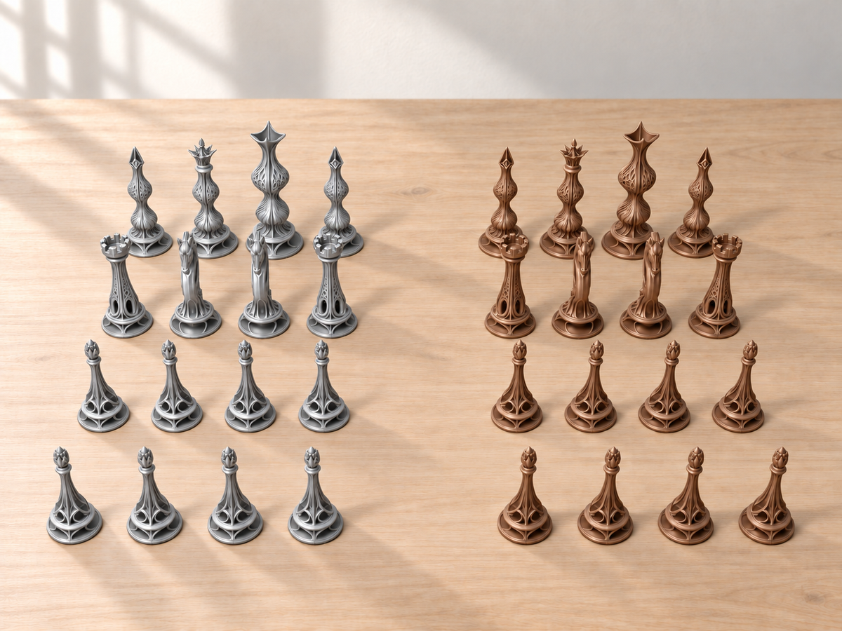 Nightgold Atelier – Schachfigurenset mit 32 Figuren – Ansicht 10