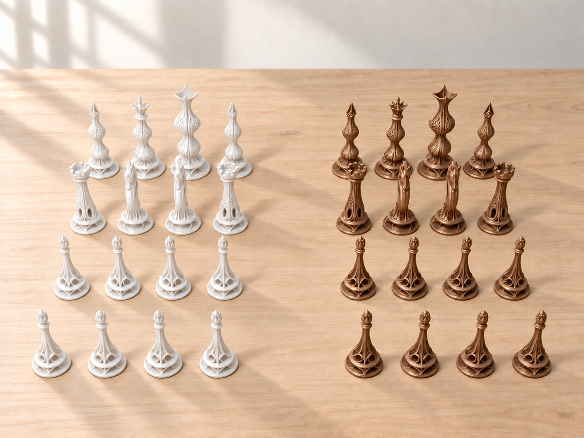 Nightgold Atelier – Schachfigurenset mit 32 Figuren – Ansicht 13