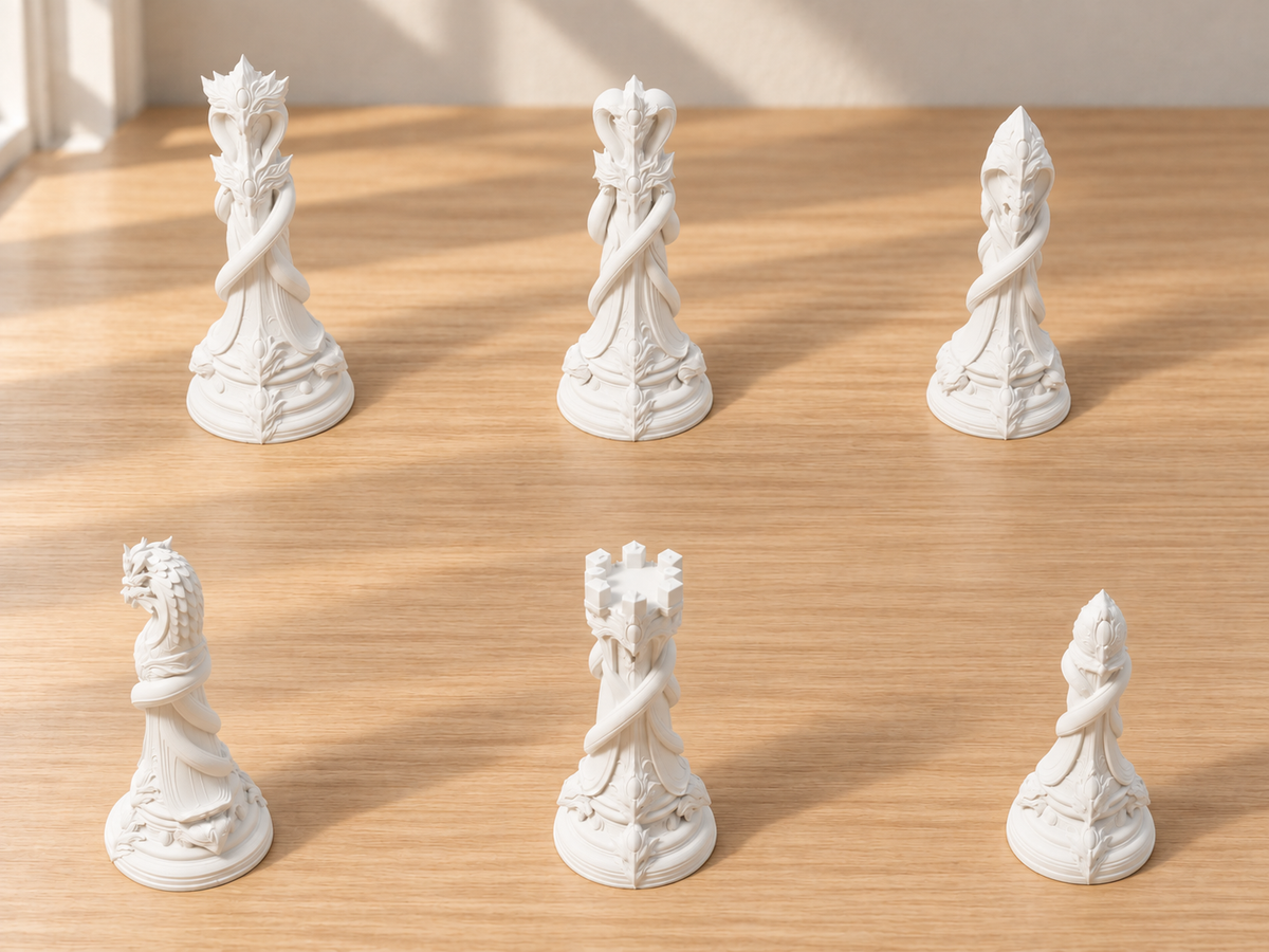 Serpents Kings – Schachfigurenset mit 32 Figuren – Ansicht 2