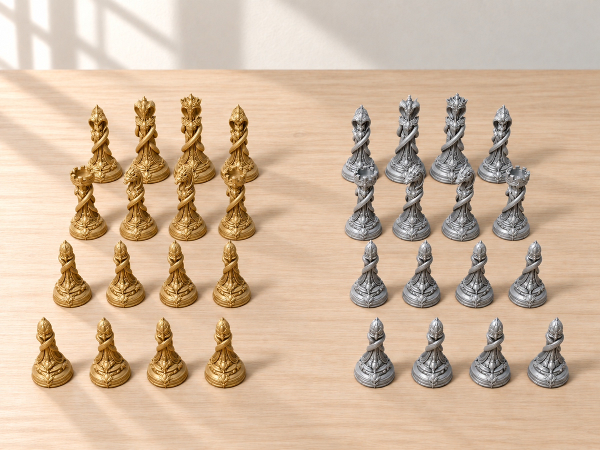 Serpents Kings – Schachfigurenset mit 32 Figuren – Ansicht 4