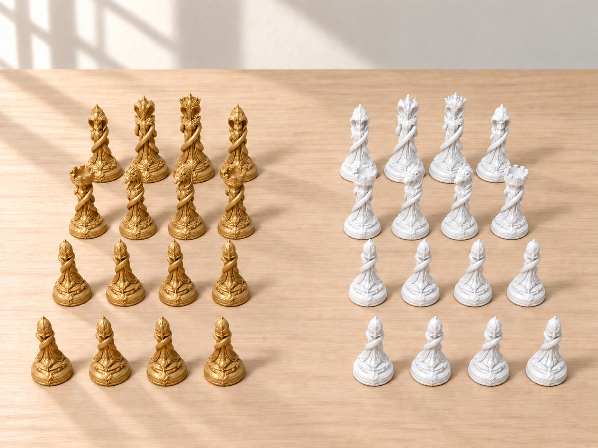 Serpents Kings – Schachfigurenset mit 32 Figuren – Ansicht 6
