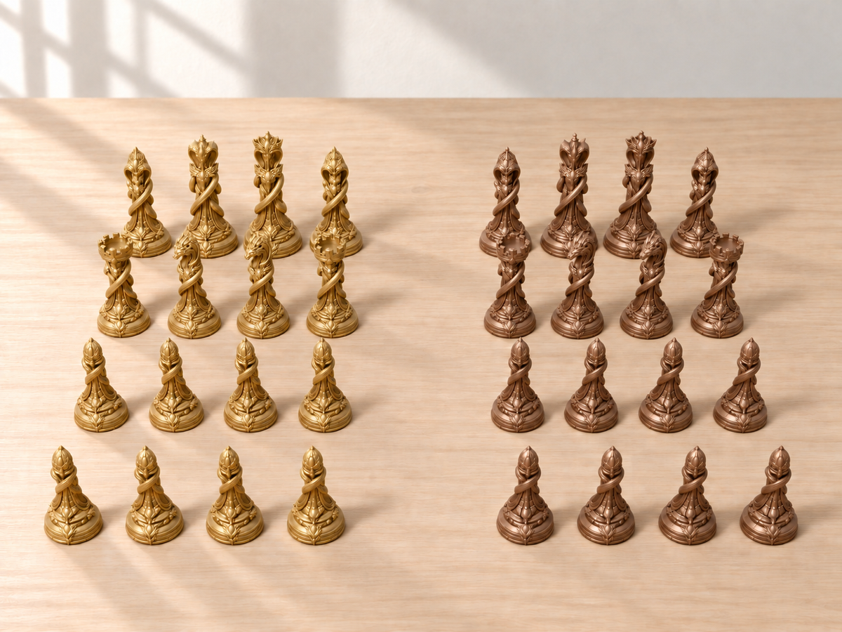 Serpents Kings – Schachfigurenset mit 32 Figuren – Ansicht 7