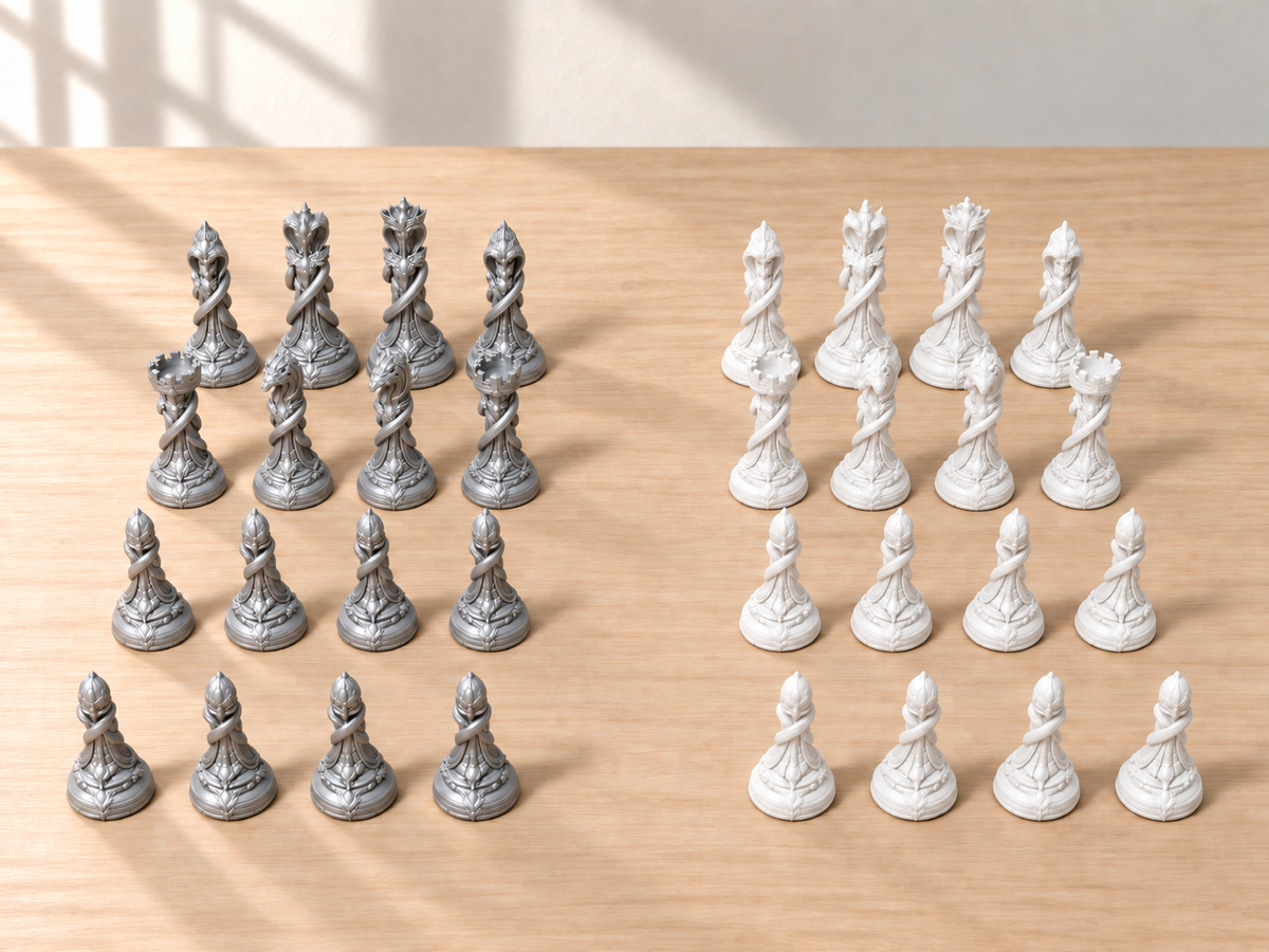 Serpents Kings – Schachfigurenset mit 32 Figuren – Ansicht 9
